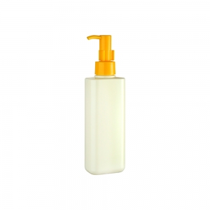 Yellow Flat Lotion Pump Bottle