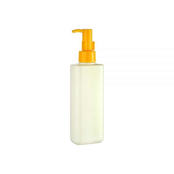 Yellow Flat Lotion Pump Bottle